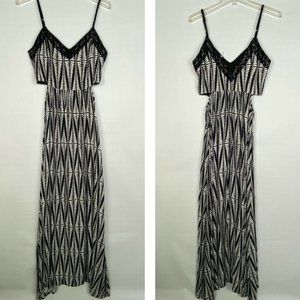 Anthropologie Adelyn Rae Black and White Cut Out Summer Dress